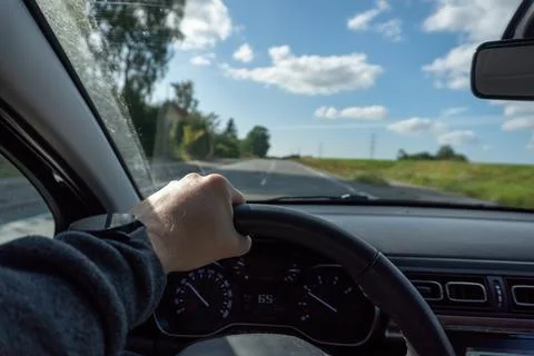 Driving Through the Countryside Stock Photos