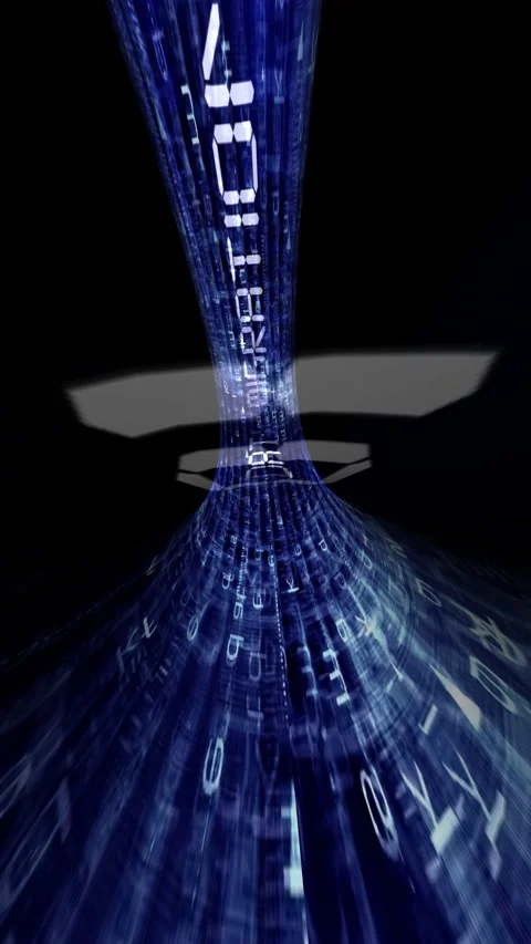 Driving through the data migration tunnel vertical video Stock Footage 262376687