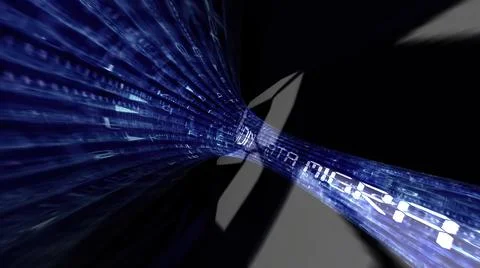 Driving through the data migration tunnel Stock Illustration