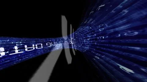 Driving through the data mining tunnel Stock Illustration