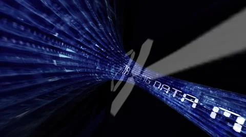 Driving through the data mining tunnel Stock Illustration