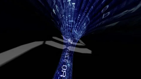 Driving through the data source tunnel Stock Footage 159372837