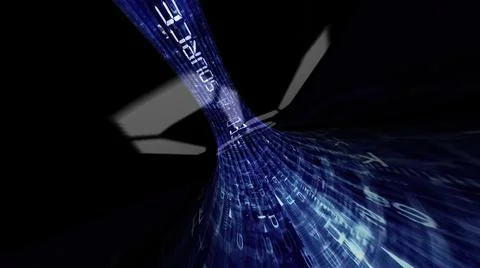 Driving through the data source tunnel Stock Illustration