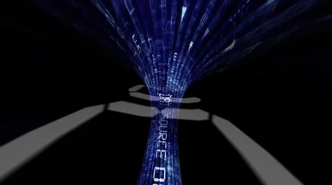 Driving through the data source tunnel Stock Illustration