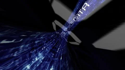 Driving through the data source tunnel Stock Illustration