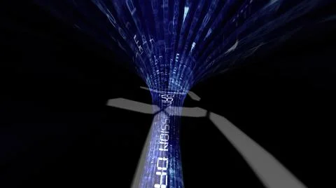 Driving through the data transmission tunnel Illustrazione stock