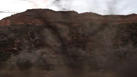 Driving through the desert 2137 Stock Footage 1036083