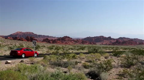 Driving through the desert Video stock 44543469