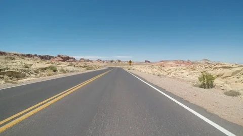 Driving Through the Desert Video stock 92761893