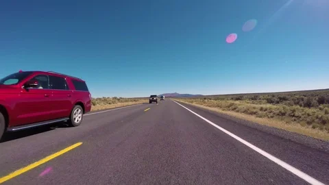 Driving Through The Desert 스톡 동영상 96455867