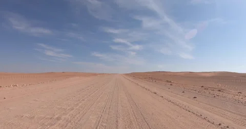 Driving through desert hyper-lapse Stock Footage 200402151