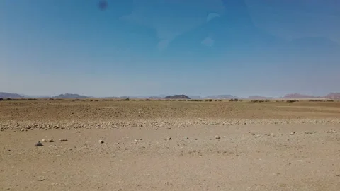 Driving through desert - inside car (4K) Stock Footage 200809017