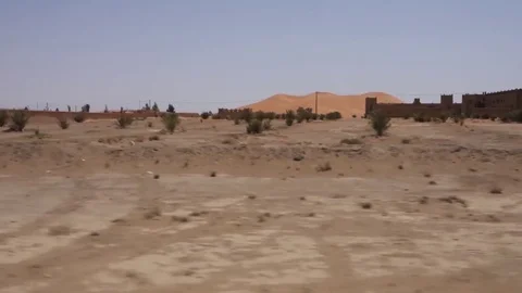 Driving through desert in Morocco Stock Footage 83100869