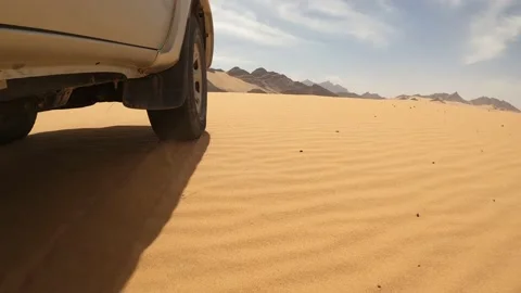 Driving through Desert Sahara Stock Footage 196644113