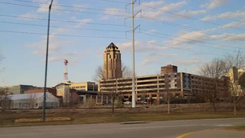 Driving through Downtown Des Moines, Iowa Stock-Footage 236485519