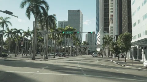Driving through downtown Miami Video stock 104580031