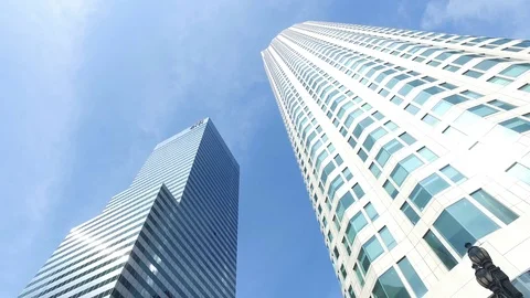 Driving Through Downtown: Soaring Skyscrapers Stock Footage 76005151