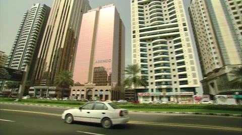Driving Through Dubai Stock Footage
