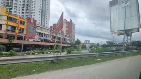 Driving Through the Dynamic Streets of Kuala Lumpur Stock Footage 248962564