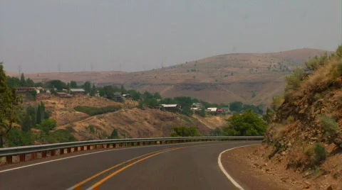 Driving Through Eastern Oregon Stock Footage 313655