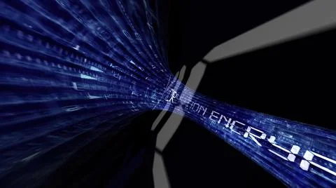 Driving through the encrypted data tunnel Stock Illustration