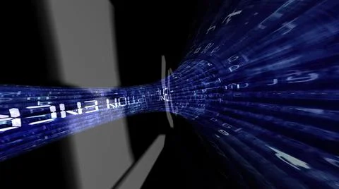 Driving through the encrypted data tunnel Stock Illustration