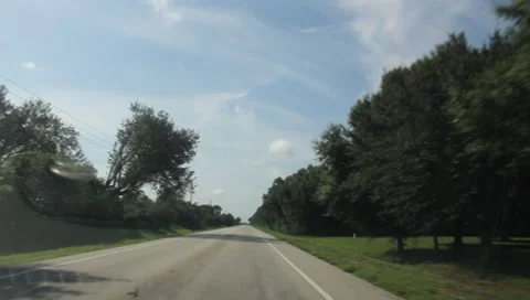 Driving through Florida In The Summer #11 Stock Footage 7730024