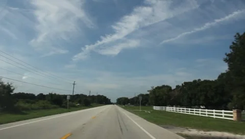 Driving through Florida In The Summer #13 Stock Footage 7730220