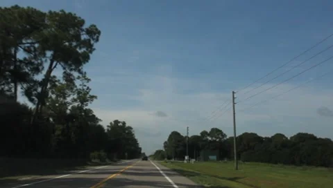 Driving through Florida in the Summer Part #1 Stock Footage 7729147