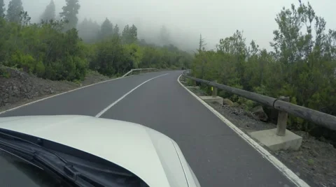 Driving through fog Stock Footage 54787452