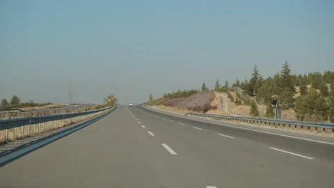 Driving through footage of the Nidge highway in Turkey Stock Footage