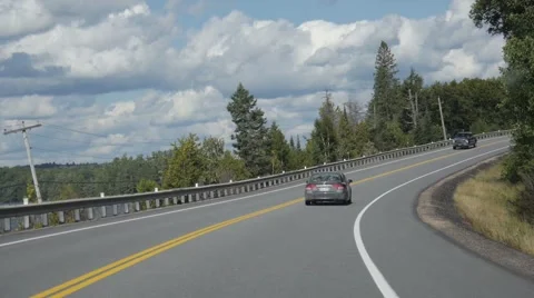 Driving through Forest road - Algonquin Provincial Park Stock Footage 68655764