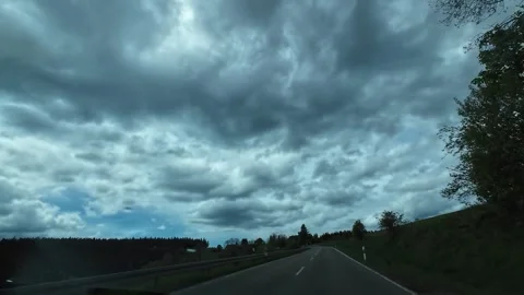 Driving Through Forest Roads Hyperlapse Nature Travel Video Stock Footage 335378359