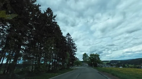 Driving Through Forest Roads Hyperlapse Nature Travel Video Stock Footage 335378423