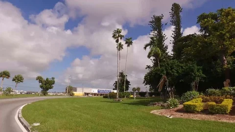 Driving Through Freeport Roads and Highway, Grand Bahama Bahamas Stock Footage 99207018