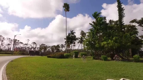 Driving Through Freeport Roads and Highway, Grand Bahama Bahamas Stock Footage 99207064