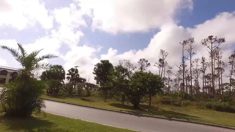 Driving Through Freeport Roads and Highway, Grand Bahama Bahamas Stock Footage 99207075