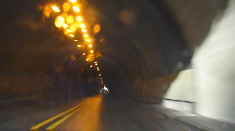 Driving Through Freeway Tunnel Video stock 5466055
