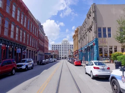 Driving through the Galveston strand Stock Footage 72278482