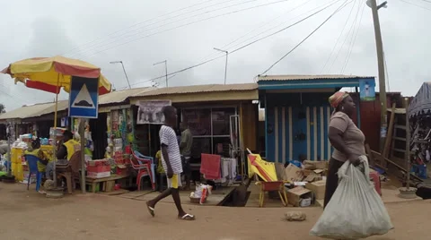 Driving through Ghana Stock Footage