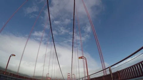 Driving through Golden Gate bridge, California Stock Footage 79716723