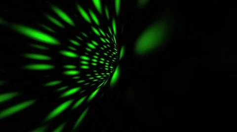 Driving through green dots tunnel 스톡 일러스트