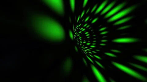 Driving through green dots tunnel Illustrazione stock