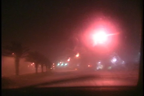 Driving Through A Hard Rain Storm Raining  Stock Footage 144338