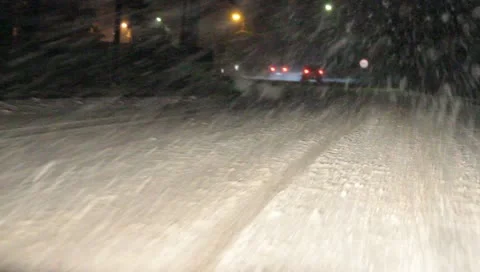 Driving through heavy snow Stock-Footage 11149093