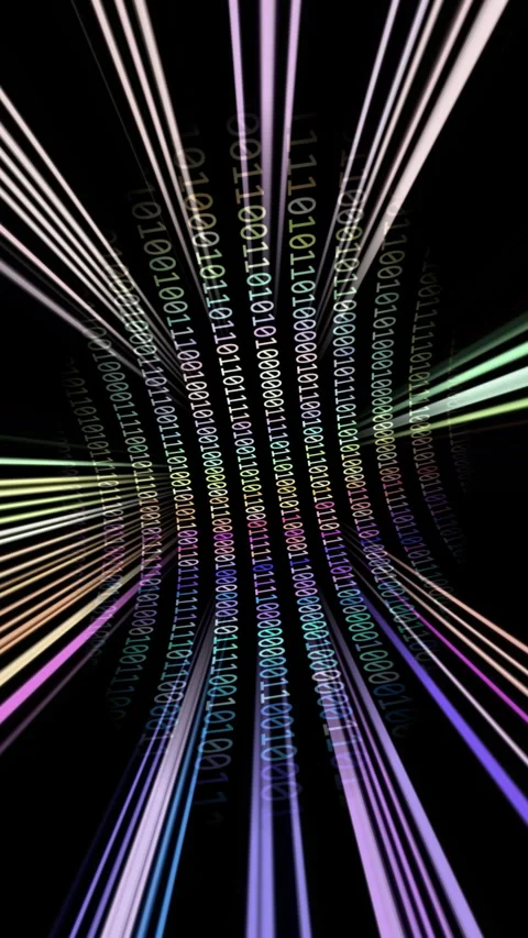 Driving through the hi tech data tunnel  vertical video Video stock 258070767