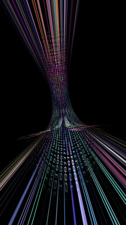 Driving through the hi tech data tunnel vertical video Video stock 258610877