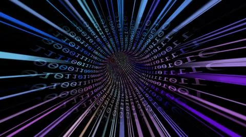 Driving through the hi tech data tunnel concept 스톡 일러스트