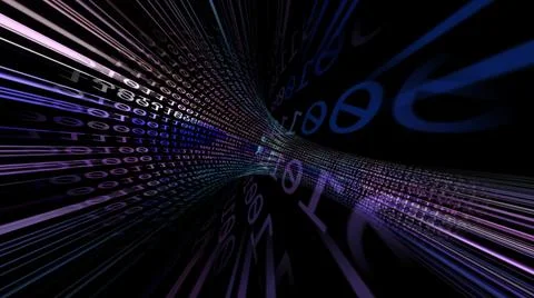 Driving through the hi tech data tunnel concept 스톡 일러스트