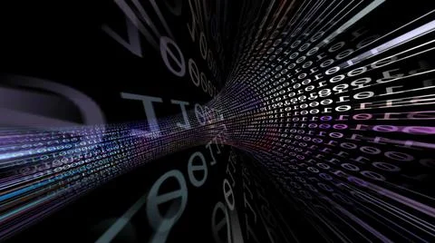 Driving through the hi tech data tunnel concept 스톡 일러스트